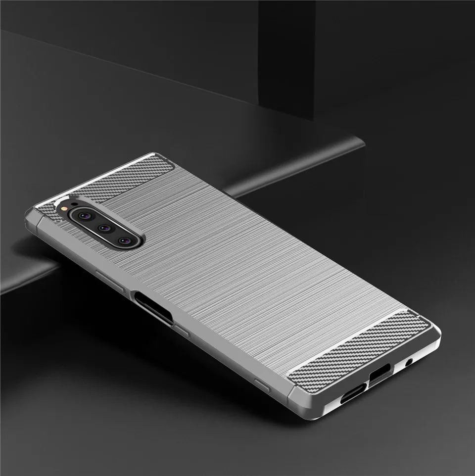 Деловые чехлы для sony Xperia 5, силиконовый защитный чехол, мягкий чехол из углеродного волокна для sony Xperia5, чехол для телефона