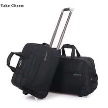 Новая Складная модная Простая Дорожная сумка на колесиках для мужчин и женщин, многофункциональная Большая вместительная женская сумка для самолета