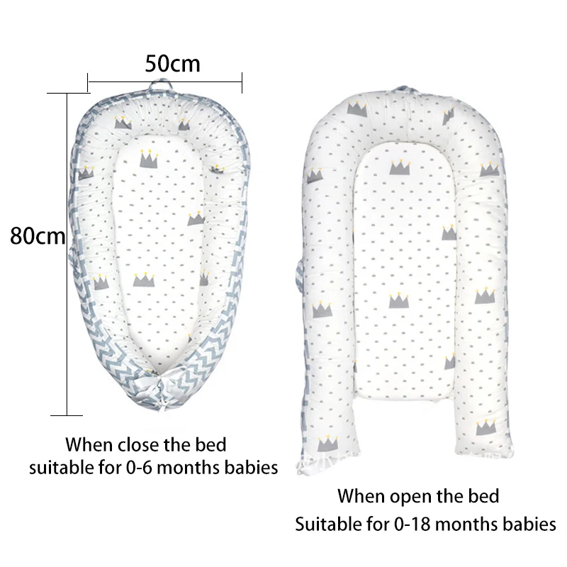 80*50 см спальная одежда для новорождённых малышей гнездо кровать бампер съемный новорожденный протектор подушка хлопок Детская кроватка