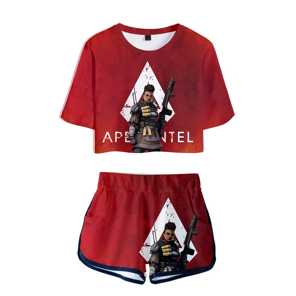 Apex Legends/комплект из двух предметов летний комплект для девочек и мальчиков Aikooki, лидер продаж, удобные повседневные короткие костюмы с 3D