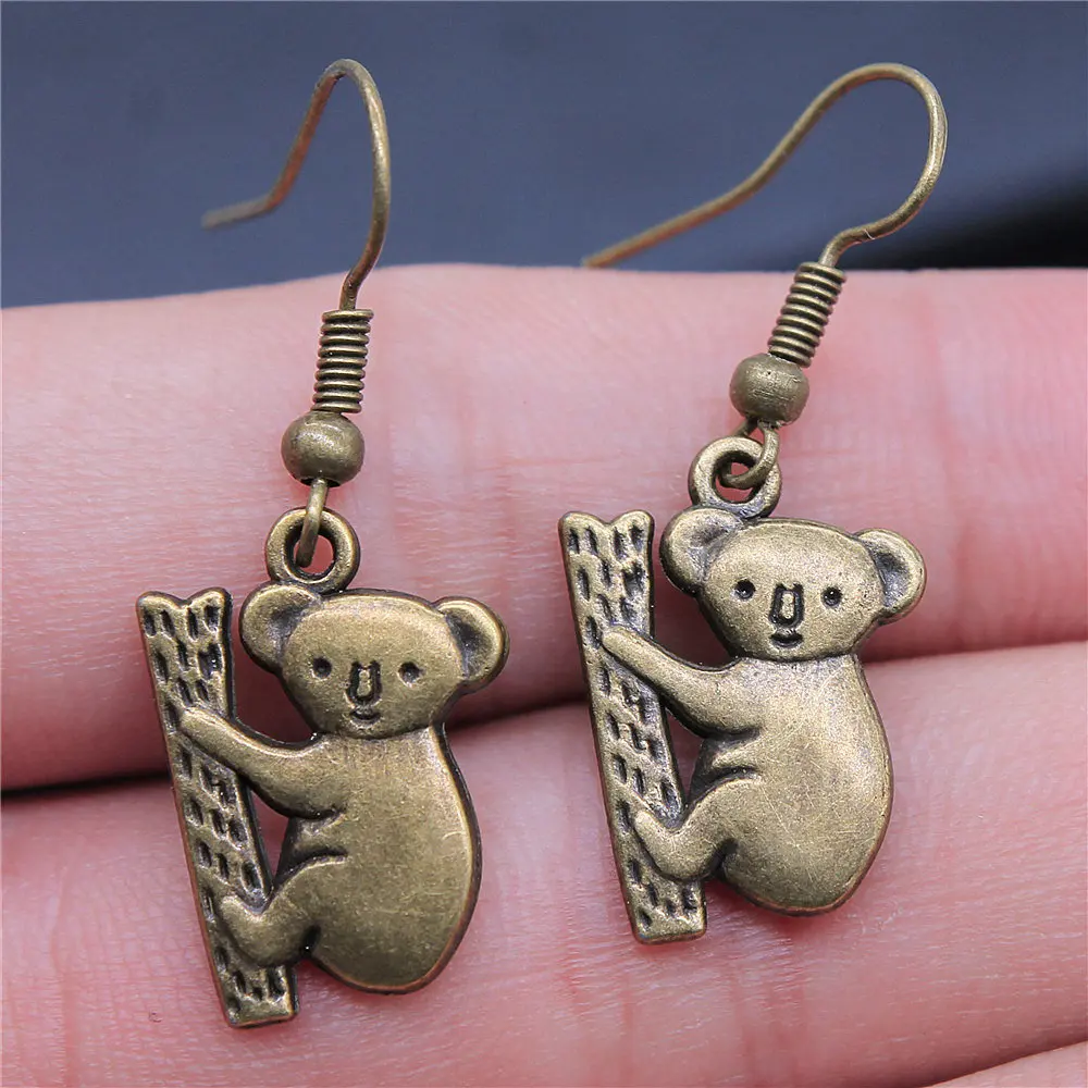 2 Pair Creative Cute Mini Bear Earrings Minimalism Cartoon Design Female Ear Hooks Danglers Jewelry Gift | Украшения и аксессуары