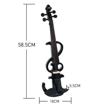 Твердая древесина 4/4 полный размер электрическая скрипка с Скрипка Лук чехол канифоль черный