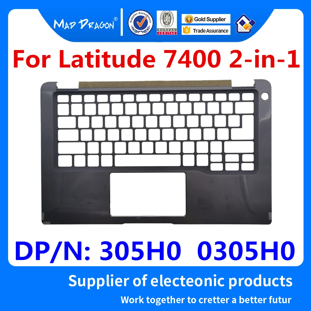Ноутбук Упор для рук верхняя крышка чехол сборки Клавиатура чехол C shell серебро для Dell Latitude 7400 2-в-1 305H0 0305H0