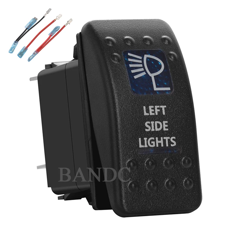 LEFT SIDE LIGHTS 5Pins On-Off SPST Blue Led Toggle Switch for ARB/Carling/NARVA 4x4 Style，12V 20A 24V 10A，Jumper Wires Set | Автомобили