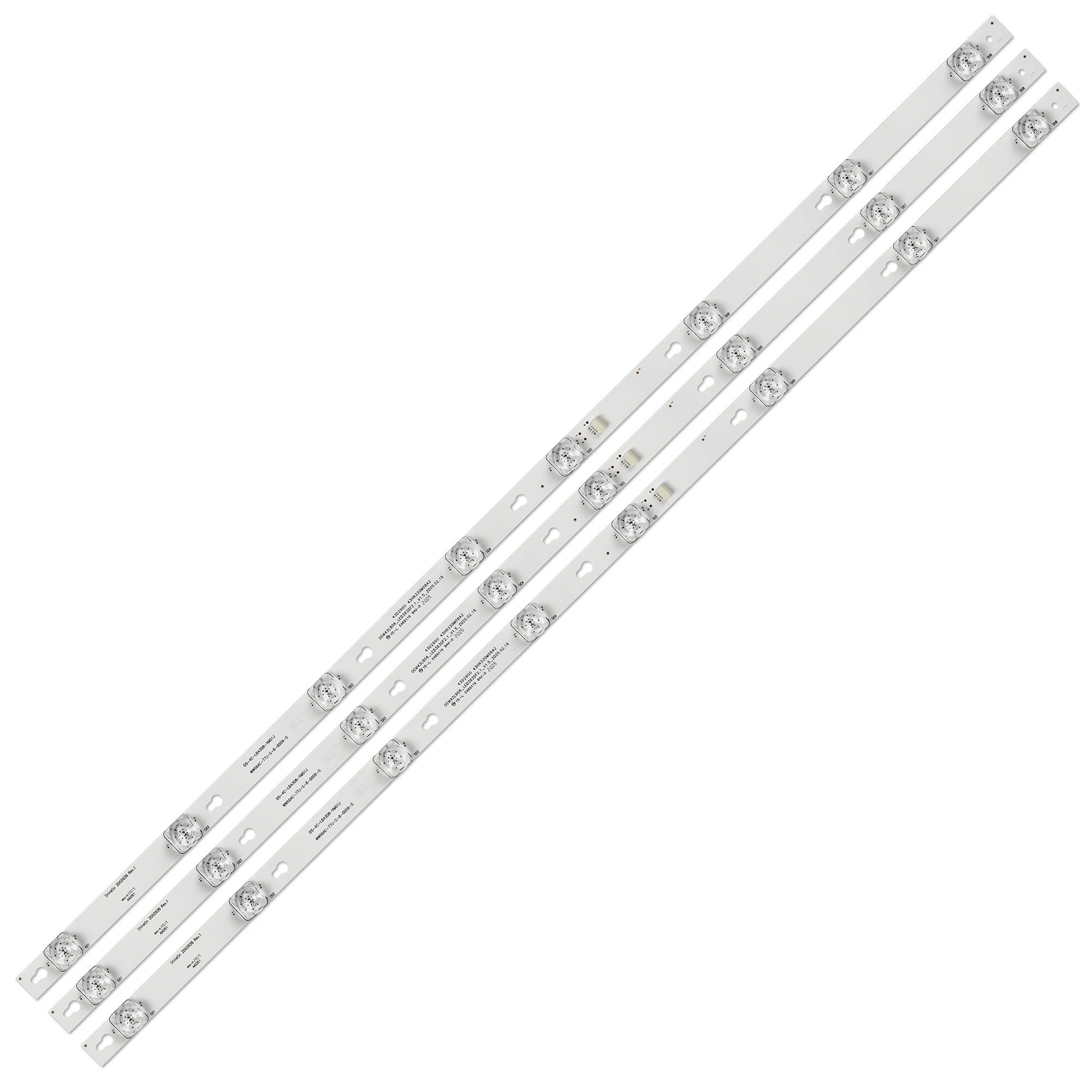 Conjunto = Peças de Luz de Fundo Led para Tcl Wireless 43d2900 Ledled30f2.1 V1.2 Embutida v5 43u67ebc 1