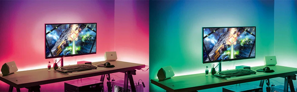 RGB светодиодные ленты для синхронизации музыки Светодиодная лента 5M10M 5050 гибкая лента Водонепроницаемый с музыкальным контроллером 12 в источник питания