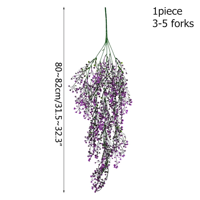 Artificial Flowers Vine Garland Wisteria Silk Artificial Rattan Hanging Flowers Romantic Wedding Arch Decoration Fake Ivy Plants W06-1pc leaves