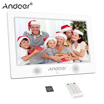 

Andoer 10.1" Digital Photo Frame 1024*600 Support Calendar Clock Alarm Clock Photo Music Video Digital Picture Frame
