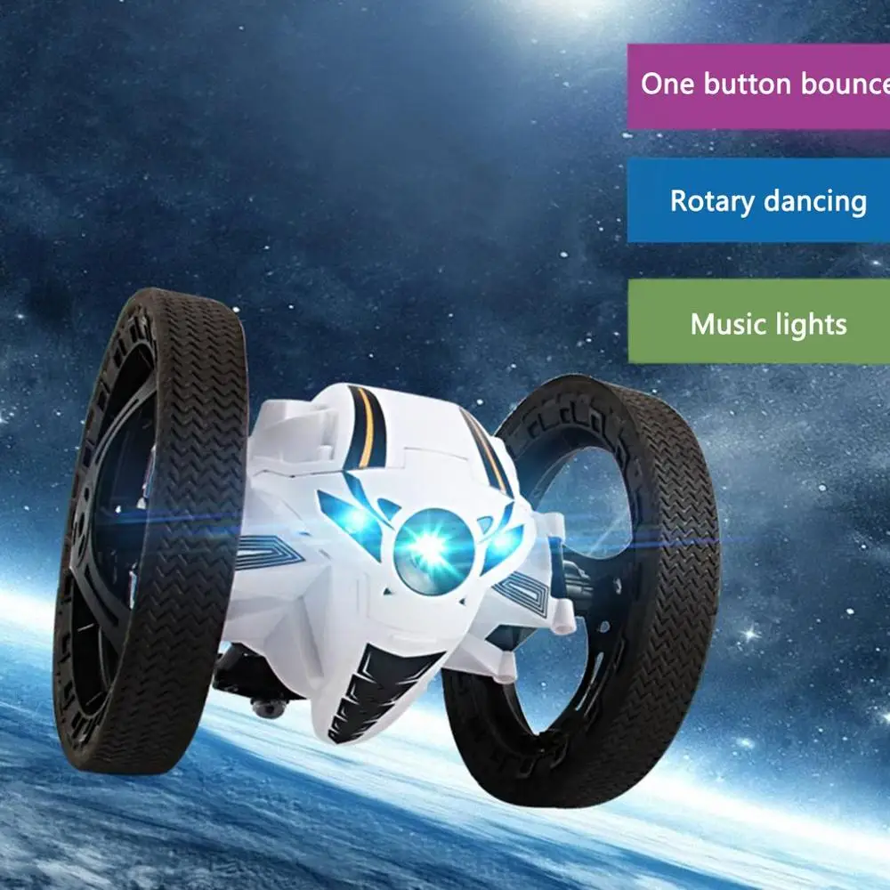 

New RC Jumping Bounce Car Remote Control Toys RC Robot 80cm High Jumping Car Radio Controlled Cars Machine LED Night Toys