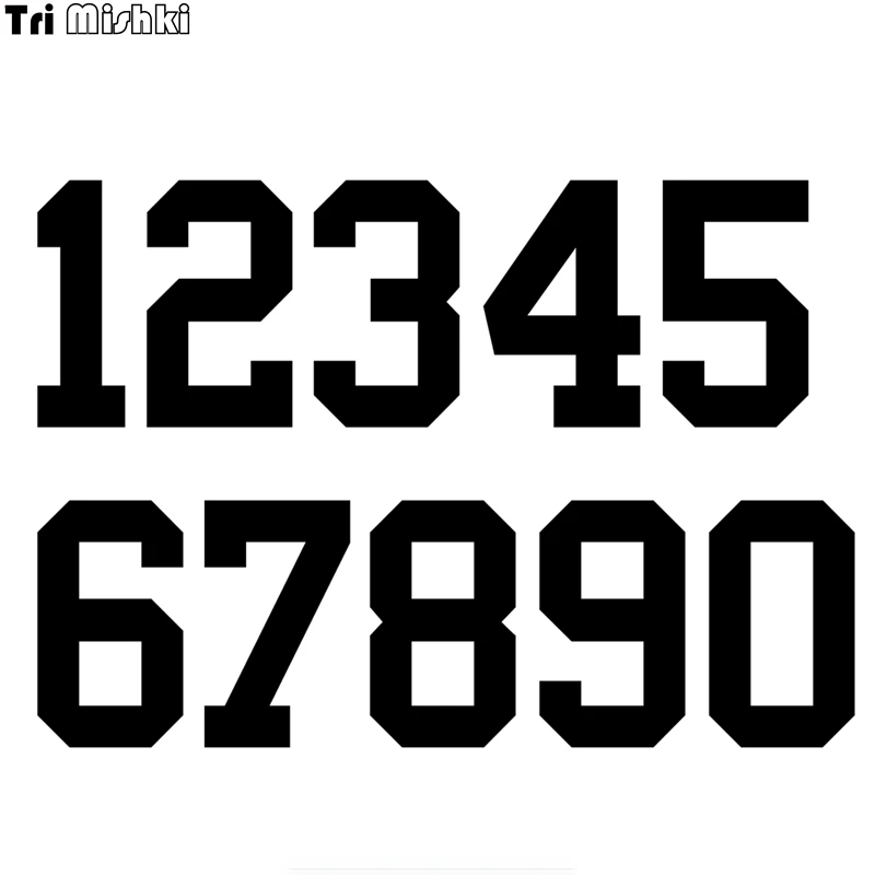 

Tri Mishki HZX1183# racing number helmet decals car sticker funny Vinyl Decals Motorcycle Accessories Stickers