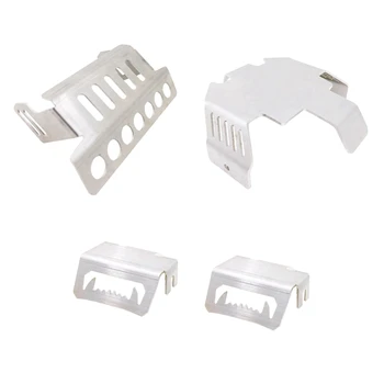 

4Pcs Trx4 Stainless Steel Front & Rear Axle Protective Guard Skid Plate Bumper Chassis Guard For Traxxas Trx-4 1/10 Rc Crawler