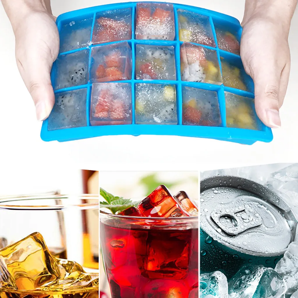 8 Grids Silicone Ice Tray FrostMold Bar Cubes Pudding Jelly Chocolate Maker Baking Candy Soap Mold making J80 |
