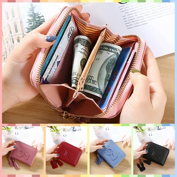 

New Fashion Wallet Women Bags Purses for Ladies Zipper Short Coin Money Wallet Concise Small Hand Wallet Card Package Purse