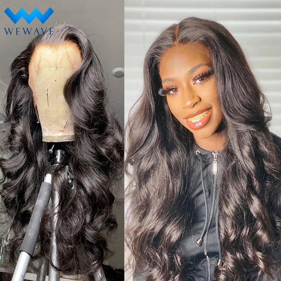 Photo Product 13x4 Body Wave Lace Front Wig Pre Plucked Bleached Knots Wigs For Women Human Hair Lace Frontal Wigs Indian Loose Deep Wave Wig