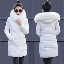 

2021NEW New 2021 Women Winter Jackets Coats Down cotton Hooded Parkas Feminina Warm Outwear Faux Fur Collar Plus Size 7XL Long