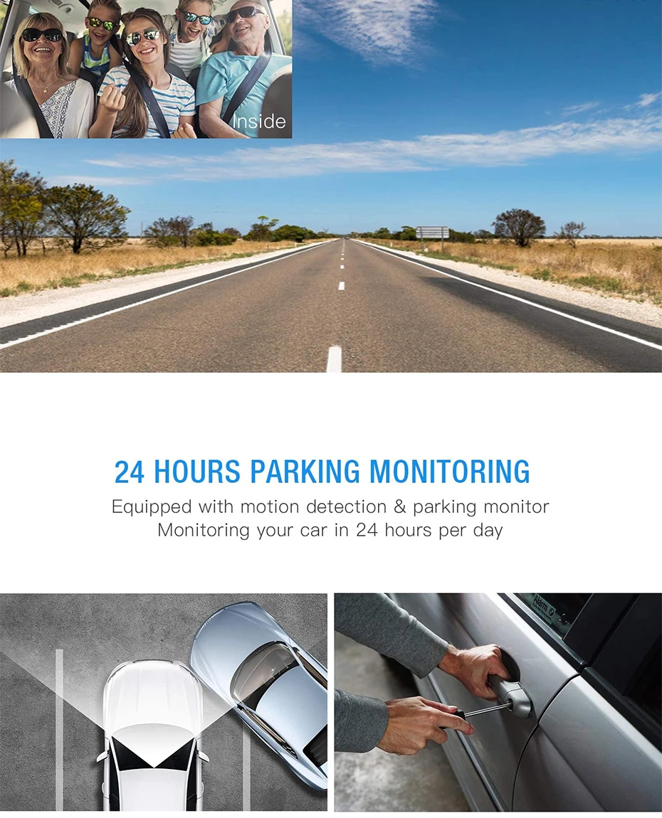 Car DVR Dual Lens Dash Cam 4k UHD WIFI Sony IMX323 1080P+1080P Car Camera Car Recorder Registrator Parking Monitor Night Vision