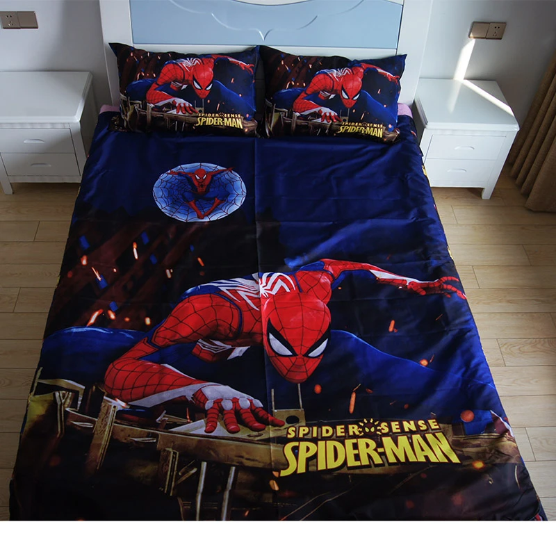 spiderman iron man heroic figure pattern bedclothes bed sheet with ruffles pillowcase cartoon flatsheet kids boys bedding sets aliexpress home garden spiderman iron man heroic figure pattern bedclothes bed sheet with ruffles pillowcase cartoon flatsheet kids boys bedding sets aliexpress home garden