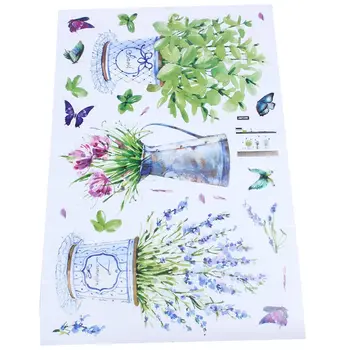 

New DIY Wall Stickers Home Decorative Pots Butterfly Kitchen Window Glass Bathroom Decorative Stickers