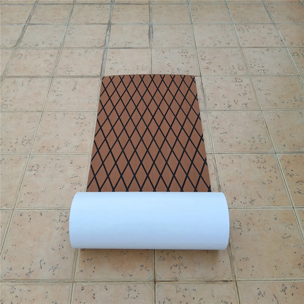 Non-Slip EVA Foam Sheet Yacht Surfboard Decking Adhesive Pad Grip Teak Decking Sheet Boat Teak Decking Pad