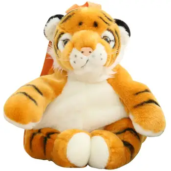 

1 Pc Plush Tiger Backpack Cartoon Animal School Bag Fur Backpack (Orange)