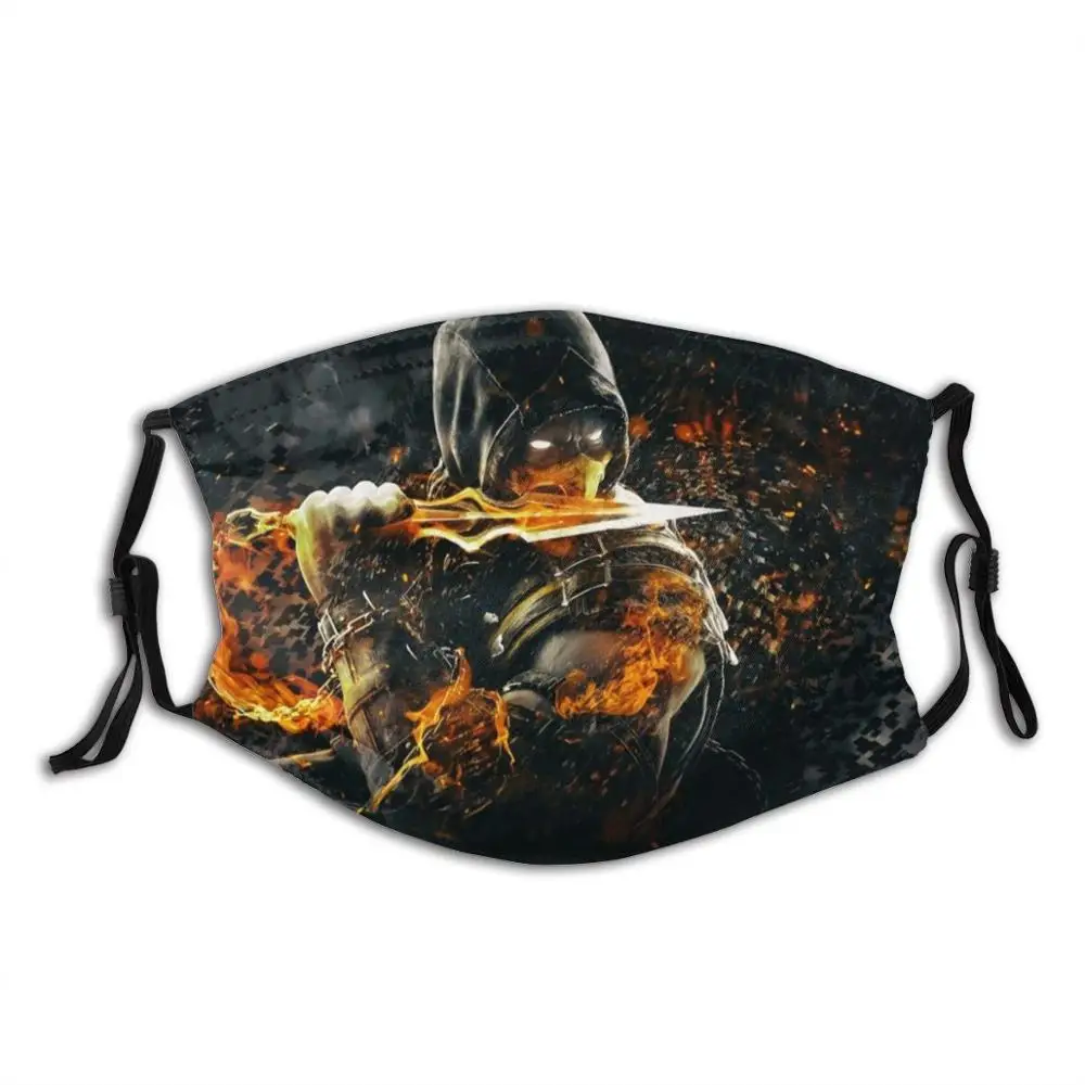 

Mortal Kombat - Scorpion On Fire! Funny Cool Cloth Mask Mortal Kombat Scorpion Fire Chians Video Games Games Gaming Abstract