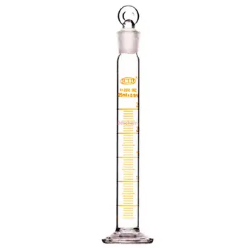 

25ml, Glass Measuring Cylinder With Spout Ground Stopper Lab Glassware