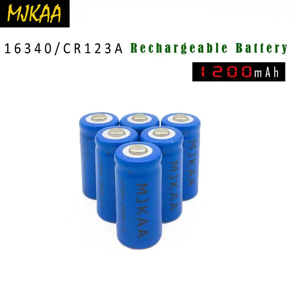 2019 10/20 шт 16340 CR123A 3 7 V 1200mAh литий ионные аккумуляторы|Перезаряжаемые батареи| |
