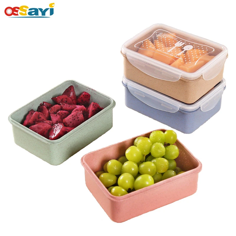 Ланч бокс герметичная пшеничная солома микроволновая посуда Bento box