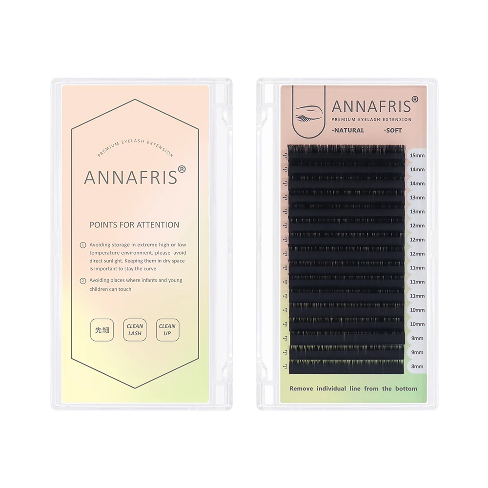 ANNAFRIS Premium LL +LCLDLU(M), изгиб, матовый черный цвет, блестящие Искусственные ресницы для макияжа (art.: 3920b91c58f32) - 3920b91c58f32