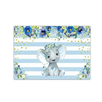 

Decorative Home Baby Shower Photograph Background Easy Storage Lightweight Elephant Pattern Foldable Cute Studio Props Birthday