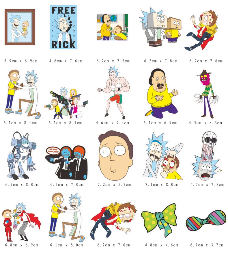 110pcs Drama Rick and Morty Stickers Decal for Snowboard Laptop Luggage Car Fridge DIY Styling Vinyl Home Decor Pegatina