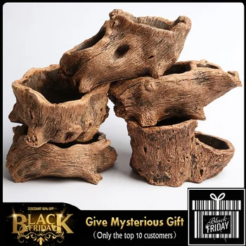 

Hot Sale Resin Tree Root Plants Bonsai Pot De Fleur Succulent Planter Indoor Plant Pot Accessories Office Decoration Plant Pots