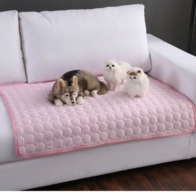 buy OLOEY Pet Mat Summer Dog Sofa Cushion Cool Pad Ice Silk Cold Sense Mat Dog Cooling Mat Best Selling Pet Supplies