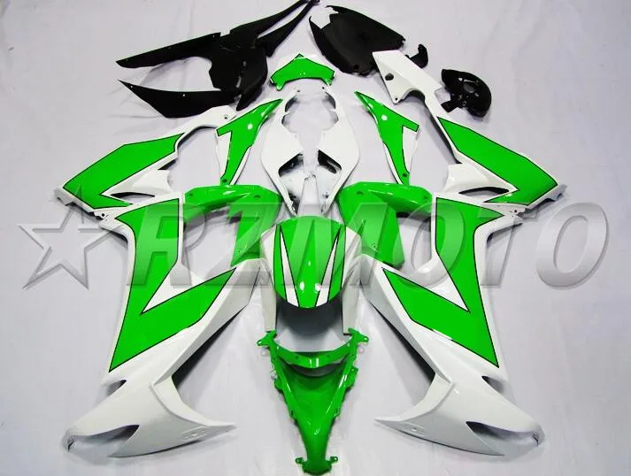 4 подарки Лидер продаж ABS полный обтекатель комплект подходит для Kawasaki Ninja ZX-10R ZX10R 2008 2009 2010 08 09 10 Обтекатели зеленый белый
