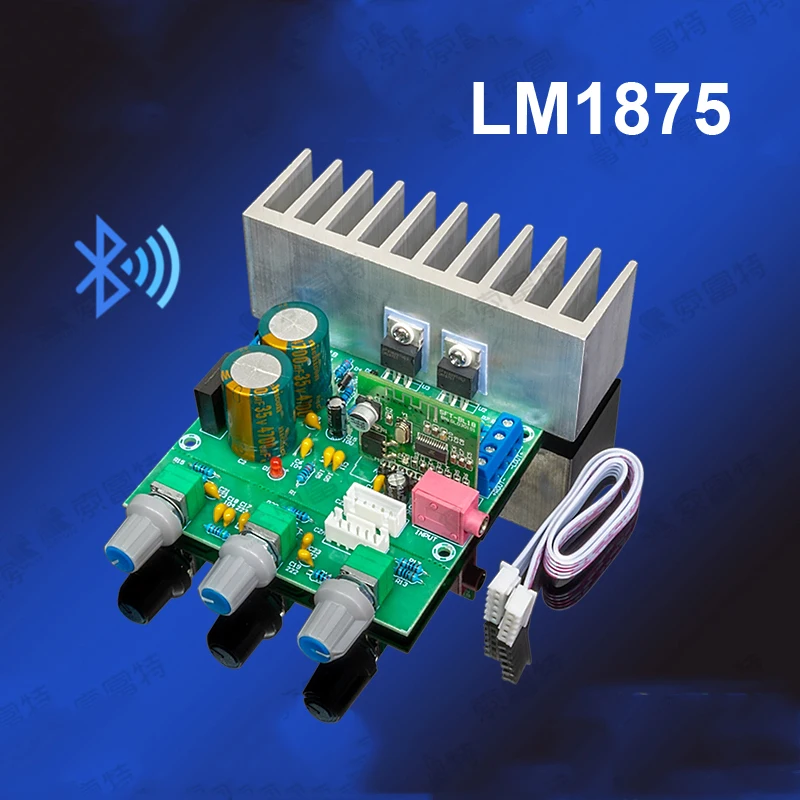 2*30W Bluetooth-Compatible LM1875 TDA2030A Audio Power Amplifier Board Stereo 2.0 Class AB Home Theater Hifi 15-50W AUX AMP 5 channel amplifier Audio Amplifier Boards