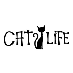 Autocollant de fenêtre en vinyle, autocollant de Silhouette de chat, animal de compagnie, amour, chat fou, sel 