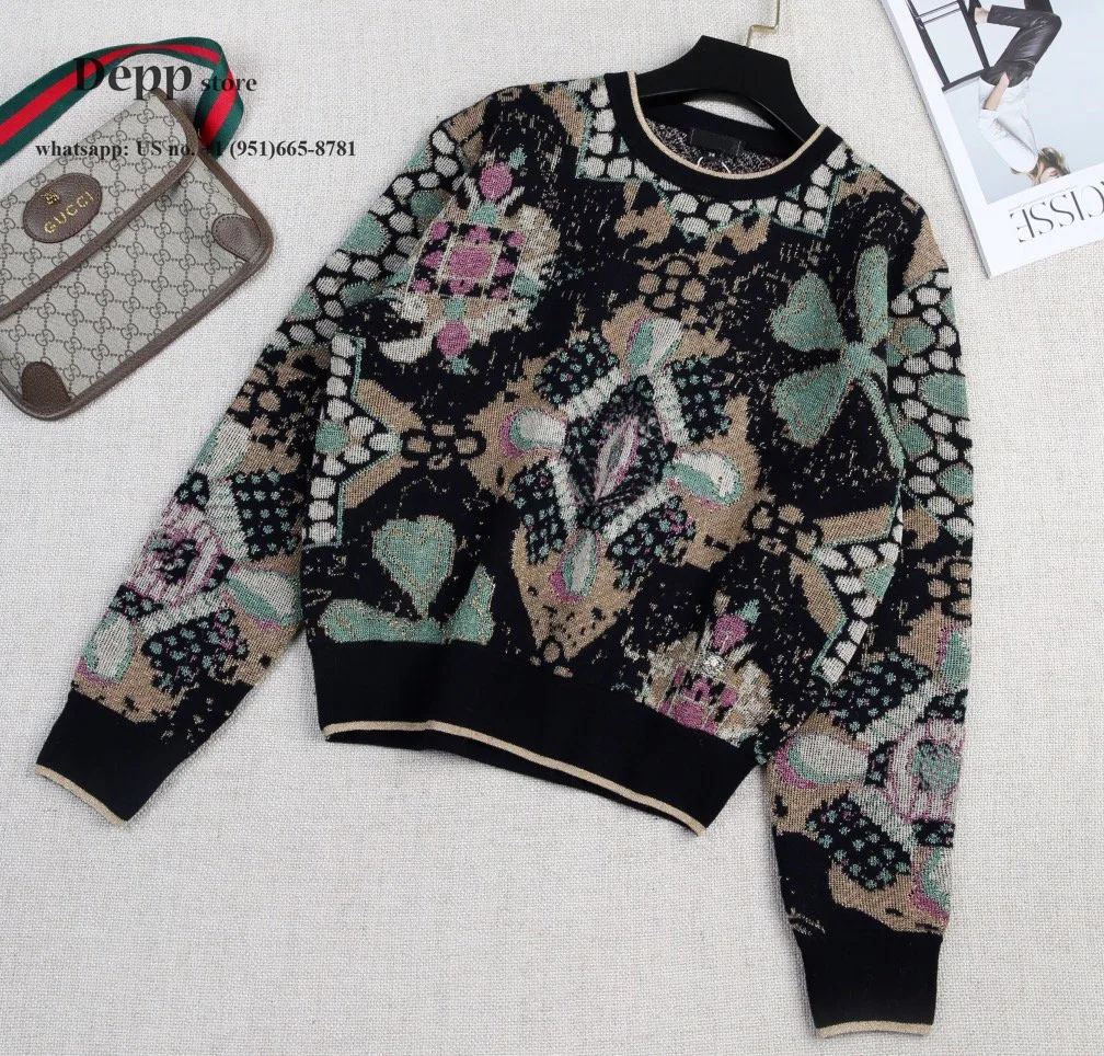 

luxury designer winter clothes fall 2020 women high end sweater branded woman vintage letter pattern wool sweaters pullover S-L