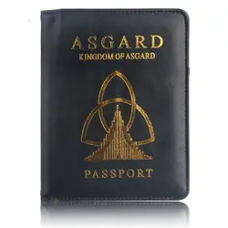 TRASSORY RFID Блокировка ASGARD Обложка для паспорта чехол Marvel's Мстители кожаный обложка для паспорта для мужчин женщин