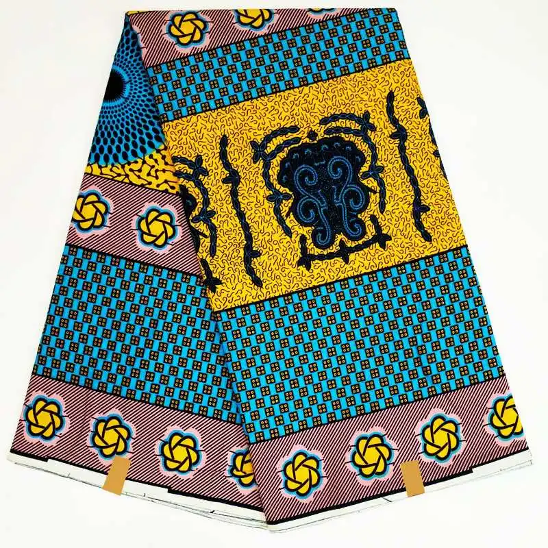 Дашики новое поступление настоящий гарантированный воск высокое качество pagne 6 ярдов африканская Анкара швейная ткань - Цвет: as picture