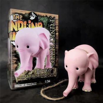 

Japan Anime ONE PIECE Grand Line Spandam Childhood Pink Little elephant Statue Box-packed Model Toys Gift Y1123