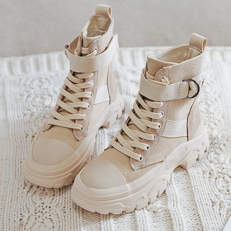 

Red Man 2019 New Style Versatile Martin Boots Women's Summer Breathable British-Style Short Boots Thick Bottomed Students Thin B