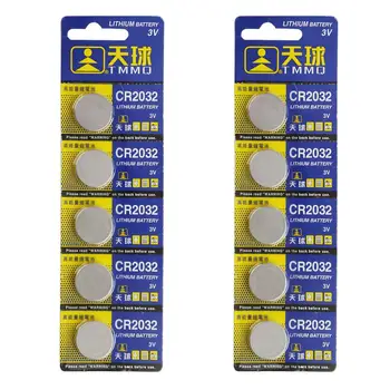 

10pcs/2 Sets CR2032 Lithium Li-ion 3V Button Cell Coin Batteries for Electronic Scale Dictionary