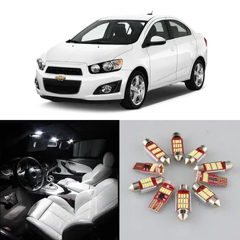

White Car Bulbs LED Interior Reading Light Kit For Chevrolet Chevy Sonic 2012-2015 2016 2017 2018 2019 Map Dome License Lamp