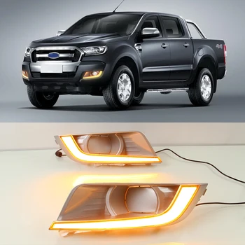 

Car Flashing For Ford Ranger T6 Update 2015 2016 2017 2018 LED DRL Daytime Running Light Daylight with turn Signal lamp