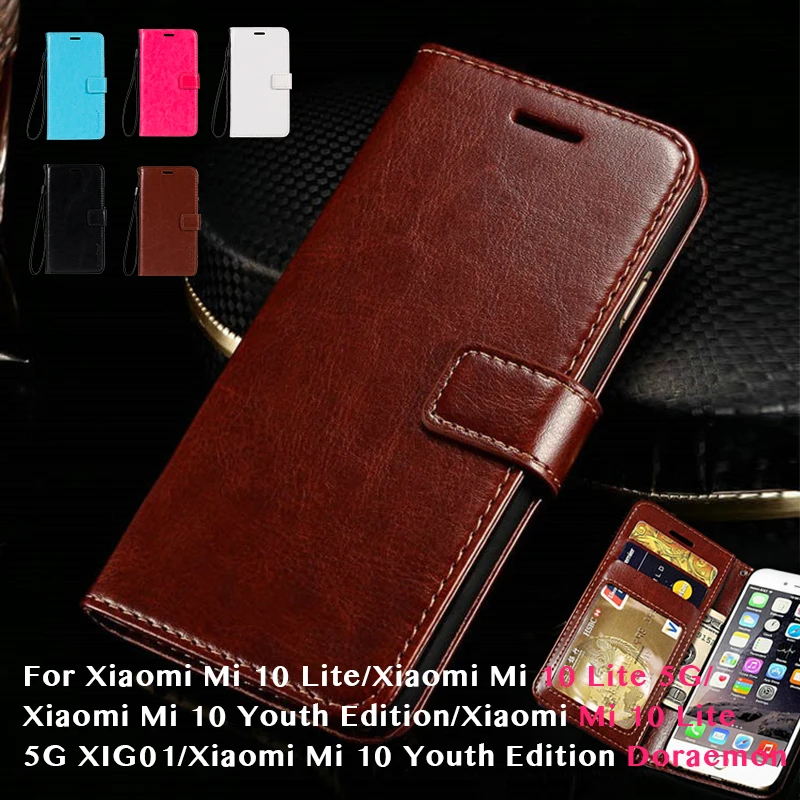 Чехол-книжка из искусственной кожи для Xiaomi Mi 10 Lite 5G XIG01 чехол-бумажник Youth Edition