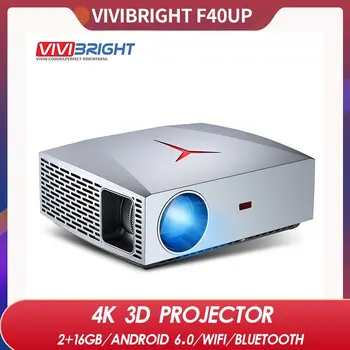 

VIVIBright F40UP Full HD 1080P 3D Projector 4K Real HD 2+16GB Android 6.0 WIFI Bluetooth Movie Video Player Home Cinema Beamer