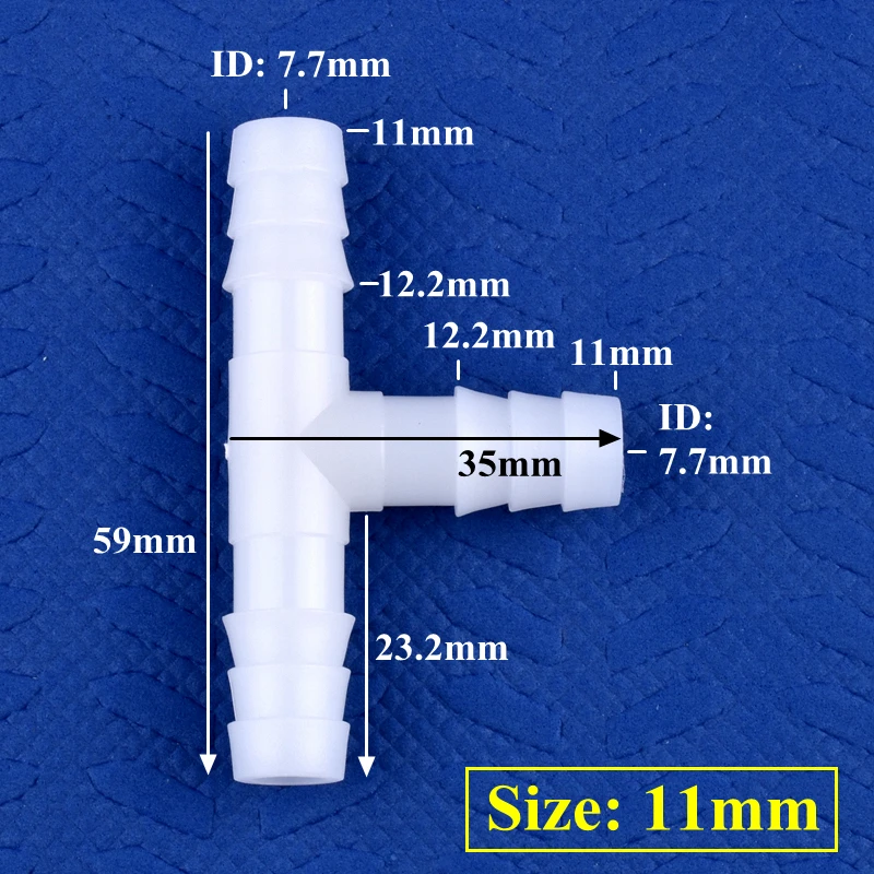 Versatile White PE Tee Connector for Aquarium and Garden Irrigation Systems