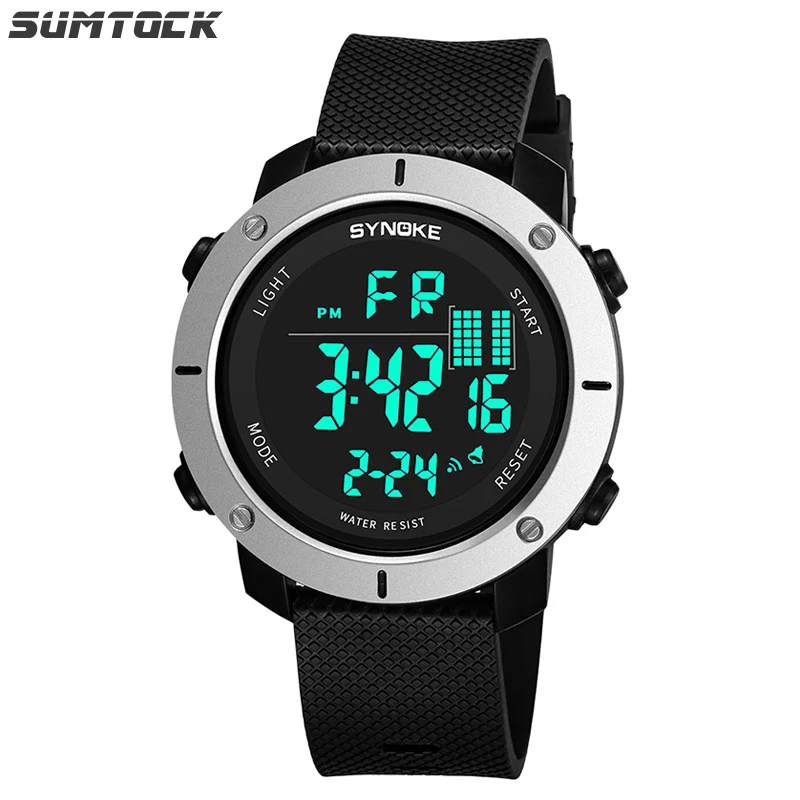 

SUMTOCK Sport Outdoor Watch Man Watch Digital Men Large Screen Alarm Clock Chronograph Function Watches relojes hombre digitales