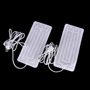 

1 Pair 8cm*18cm 5V USB Heated Socks Carbon Fiber Pads Electric Heated Insoles Winter Warm Arm Hands Waist Heated Gloves