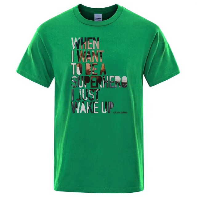 Shirt Mens Short sleeve Funny Print 